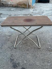 Tavolo Acciaio e Teac TREM + 1 Sedia  , Camper