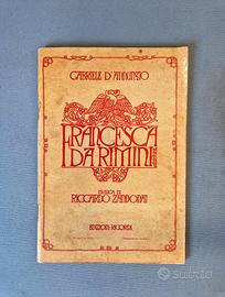 FRANCESCA DA RIMINI - R. Zandonai. Libretto 1. ed