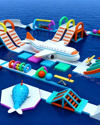 Parco Giochi Acquatico Galleggiante per Spiagge