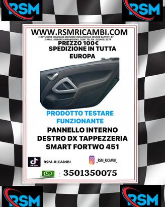 PANNELLO PORTA INTERNO DESTRO SMART 451