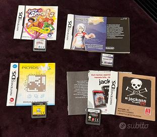 Lotto 4 giochi Nintendo Ds cartucce + manuali