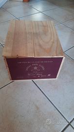 Scatola in legno bottiglie vino