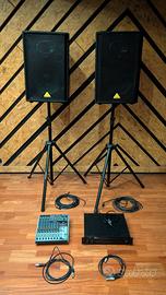 IMPIANTO AUDIO COMPLETO con Behringer Eurolive VS1