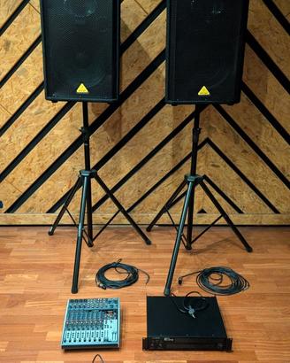 IMPIANTO AUDIO COMPLETO con Behringer Eurolive VS1