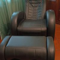 poltrona massaggiante in pelle 