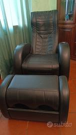 poltrona massaggiante in pelle 