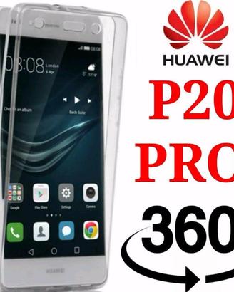 Huawei P20 PRO protezione 360° silicone TPU trasp