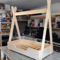 Lettino Montessori bambini Capanna artigianale 