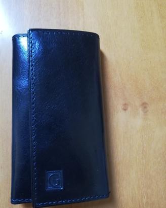 Portachiavi nero in pelle a 6 ganci Galitzine