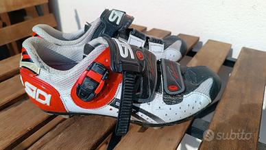Scarpe Sidi Genius 5 Fit Carbon Bianche-nere-rosse