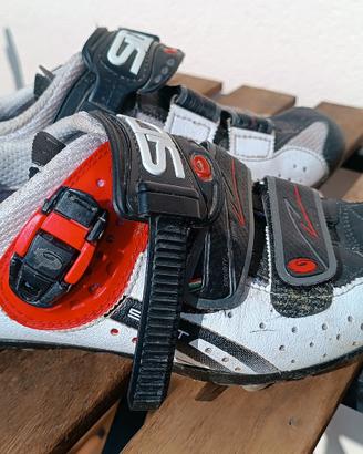 Scarpe Sidi Genius 5 Fit Carbon Bianche-nere-rosse