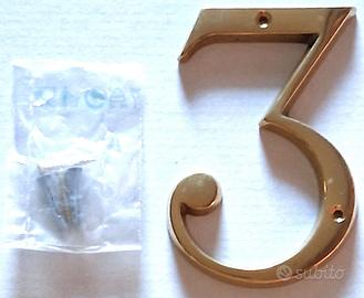 Numeri in Ottone per esterno n. 0 - 2 - 3 a scelta