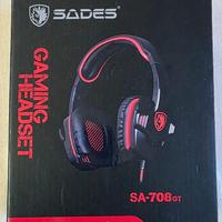 Cuffie Headset Sades - 708 GT (Red / Black)