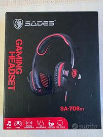 Cuffie Headset Sades - 708 GT (Red / Black)