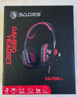 Cuffie Headset Sades - 708 GT (Red / Black)