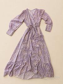 Abito donna beige e lilla
