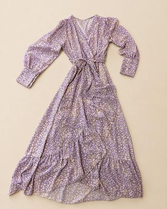 Abito donna beige e lilla
