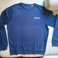 Felpa Girocollo Fiat 500e Cotone Blu Nuova