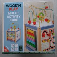 GIOCO BAMBINI in legno,cubo multiattività
