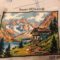 Quadro ricamato a mezzo punto