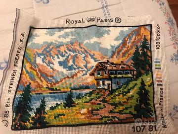 Quadro ricamato a mezzo punto