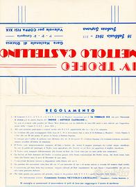 Depliant originale d’epoca  IV° Trofeo “Mettolo