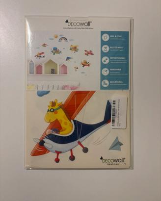 Adesivi per pareti - Animali su aeroplani