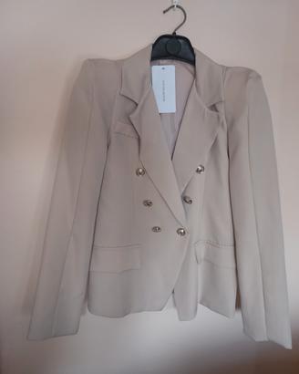 Blazer Beige Sabbia Doppiopetto bottoni dorati