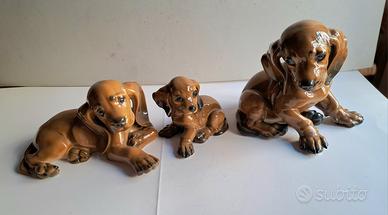 3 bassotti porcellana