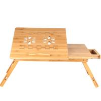 Tavolo porta pc in legno di bambù pieghevole
