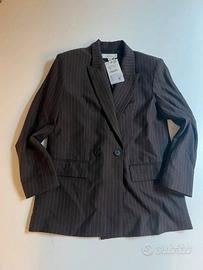 Blazer giacca Zara gessato marrone