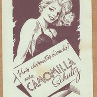 Shampoo Schultz camomilla pubblicità pin up (a57)