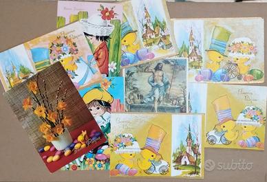 BUONA PASQUA lotto 8 Cartoline auguri vintage uova