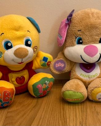 peluche fisher price o Clementoni parlanti