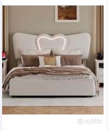 Letto una 1 p.e mezza contenitore in Velluto