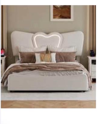 Letto una 1 p.e mezza contenitore in Velluto