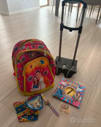 Cartella e accessori per la scuola “Me contro te”