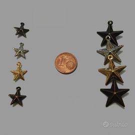 Ciondoli/Charms Stella 3D Ottone (2mis.4col) 1248p