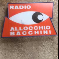 Insegna Radio Allocchio Bacchini ORIGINALE