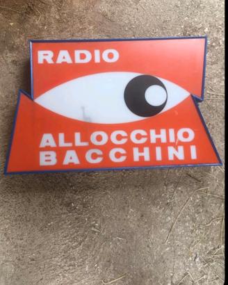 Insegna Radio Allocchio Bacchini ORIGINALE