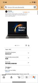 Samsung galaxy book 3 15* corei7