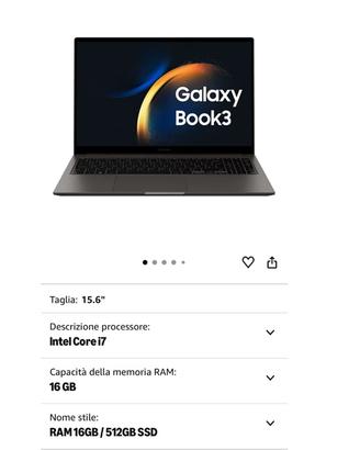 Samsung galaxy book 3 15* corei7