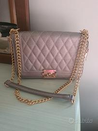 Borsa rigida argentata