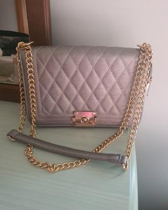 Borsa rigida argentata