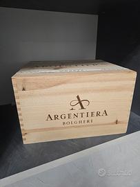 Cassa 6 bottiglie cantina bolgheri argentiera 2019