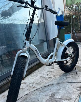 Bicicletta piegovole teklio acciaio bianco