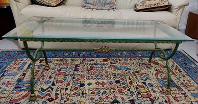 Tavolino salotto in ferro battuto fatto a mano