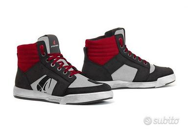 SCARPA PELLE TESSUTO MOTO FORMA GROUND IMPERMEABIL