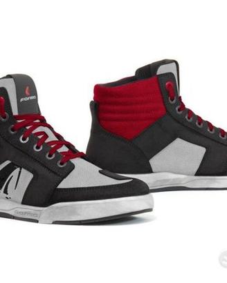SCARPA PELLE TESSUTO MOTO FORMA GROUND IMPERMEABIL
