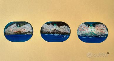 Quadretti a olio - Positano - GIUSEPPE DI LIETO